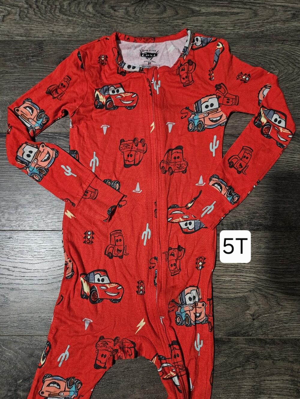 Disney Pixar Cars 5T zippy bamboo pajama